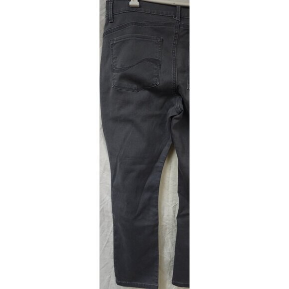Lee Womens 14P Gray Smoke Easy Fit Stretch Mid Rise Straight Ankle Jeans 34x28 - Picture 9 of 15